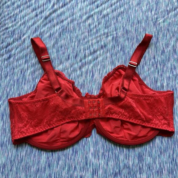 Adore Me Red Sexy High LIFT Underwire Lace Bra Size 42G - Picture 3 of 4